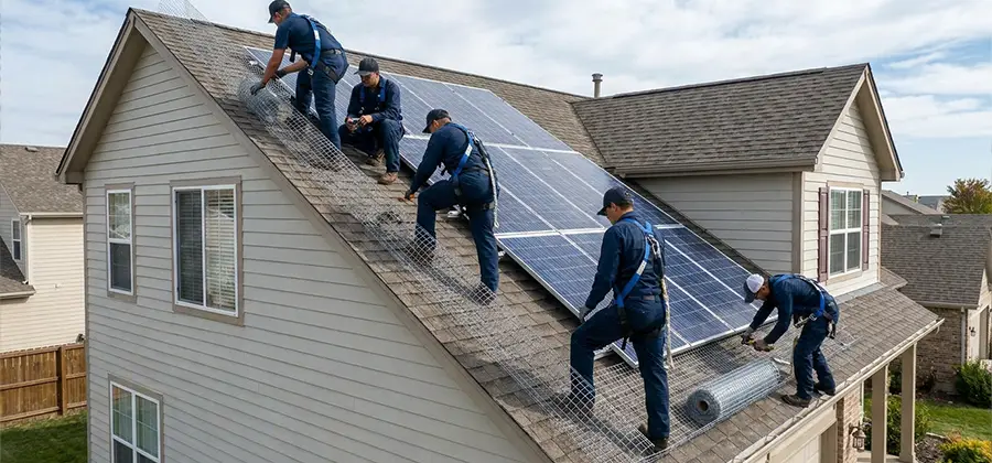 Pigeon Wire for Solar Panels in Kearny